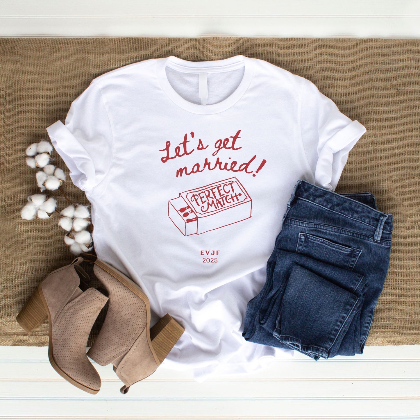 Tee shirt EVJF - Let's get married 🔥