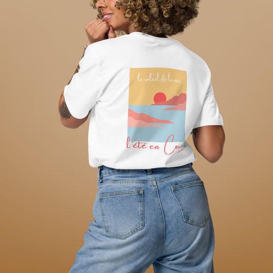 T-shirt L'été en Corse - Unisexe 100% Coton Bio